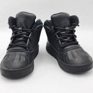 Nike ACG Woodside Shoes Youth Size 10C Black Waterproof Outdoor Boots 524874-004